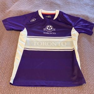Xara purple soccer jersey